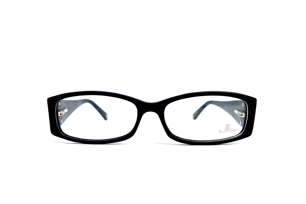 zwart, bhutan costes rechthoekige damesbril