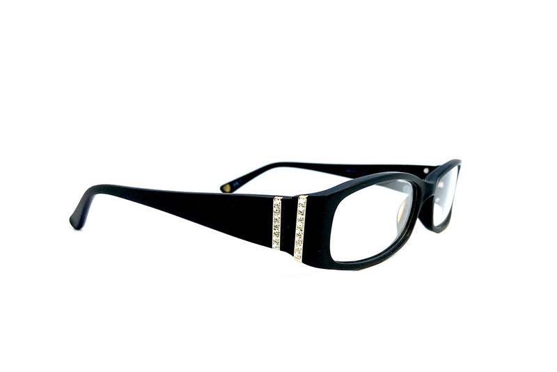 zwart, bhutan costes, rechthoekige damesbril