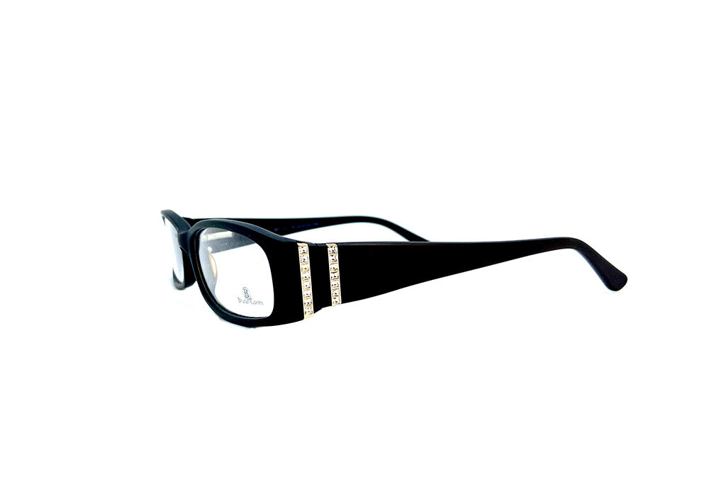 zwart, bhutan costes, rechthoekige damesbril