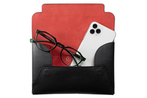 Clutch Panda Rood - Aptica, Dames, Rood, Women, Zwart