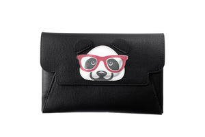 Clutch Panda Rood - Aptica, Dames, Rood, Women, Zwart